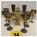 Brass SAMOVER mini and goblets