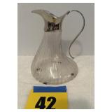Swirl glass picture with stainless silver top