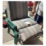4) chairs, and cushion, rubber coated aluminum