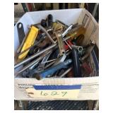Box of miscellaneous tool, screwdrivers, wrench