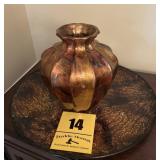 Decorative platter and vase