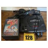Sega Genesis with games missing a cord