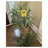 Two artificial plants