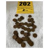 50 wheat pennies