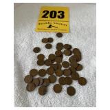 50 wheat pennies