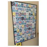 Framed cartoon picture located upstairs