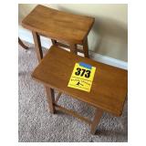 Pair of saddle stools