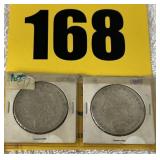 1888 - 0-  and 1889 Morgan silver dollar