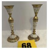 Brass candleholders