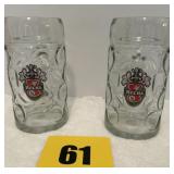 Becks Large glass mugs
