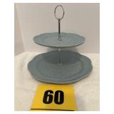 Cracker Barrel two tier serving dish