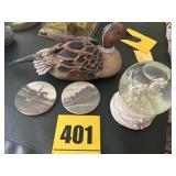 Duck carousel, musical, and two coasters