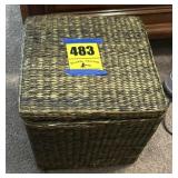 Wicker basket, ottoman style