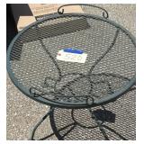 Wrought iron patio cocktail table