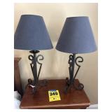 Matching pair of lamps (upstairs)