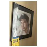 Joe DiMaggio, New York Yankees picture glass is