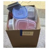 Box lot of plasticware