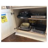Under island cabinet, clean out bring your own