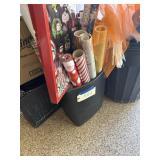 Garage, clean out trashcan, wrapping paper, gift