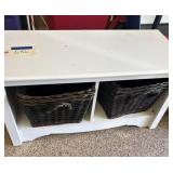 Baskets with storage unit