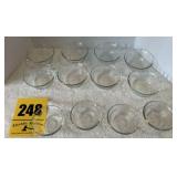 8 pyrex vegetable/soup bowls and 4 Pyrex dessert