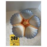Summer, living starfish and shells chip and dip