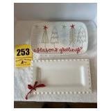 Christmas serving trays the seasons greetings is