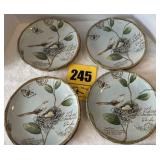 Fitz and Floyd total of 8 plates, bird plates