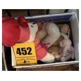 Box of stuffed animals