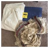 2 bedspread 1 throw