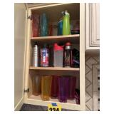 Plastic cup cabinet clean out