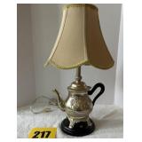 Ceramic tea pot looking lamp, one of a kind