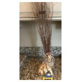 Lion vase