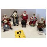 5 Santa Claus, including racing Santas banjo