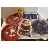 Miscellaneous Christmas trays