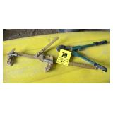 Fence stretcher, and wire cutter