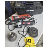 Fire storm and drill, master angle grinder with