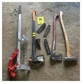 Log splitting and handling tools
