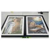 (2) Framed religious pictures