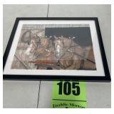 Frame pitcher pair of horses 15 x 12ï¿½