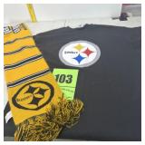 Pittsburgh Steelers, large shirt and scarf