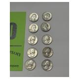 10) silver quarters
