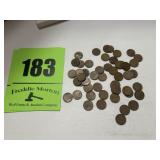 (50) wheat pennies