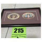 Framed cigar advertisement