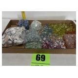 Seashells and fish aquarium marble types