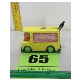 Coca-Cola truck with pop-up man inside