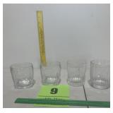 Crown, royal whiskey glasses (4) total