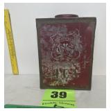 Vintage metal tea can