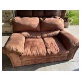 Brown Fabric Love Seat 66 Inches Long (Matches #2)