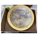 Mappamonde Plate Signed Carole